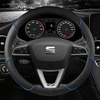 Automobilio vairo dangtelis mikropluošto oda 38cm neslystantis, skirtas Seat Tarraco Arona Ateca Ibiza Toledo Mii Leon Arosa Exeo ST FR BLUE O SHAPE