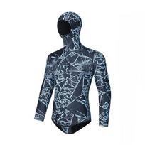 3mm Neoprene Wetsuit Set Snorkeling Diving Surfing Fishing UV Protection Thermal Insulation Unisex Small black