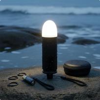 LED Diving Beacon Light Omnidirectional Visibility Underwater Flash Compact Black juoda