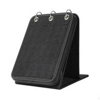 Desktop Pin Display Binder 5 Pages Loose Leaf Organizer Pre Cut Holes Felt Collection Book for Black black