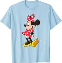 New Disney Minnie Mouse Classic Pose Fashion Casual T-Shirt S-4XL Four Seasons M kūdikio mėlyna spalva