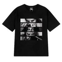 Lady Gaga 90s Music Unisex Gothic Short Sleeve T-shirts Men Women Black Cotton XL gray