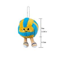 Soft Plush Cartoon Volleyball Toy, Fun Sports-Themed Keychain And Bag Decor for Fun Accessories blue