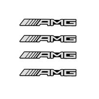 AMG Car 3D Aluminum Badge Emblem Sticker car audio decorate For Mercedes Benz AMG A B C E G CLA GLA W211 W214 W205 W203 W204W206 PB8 black