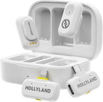 Hollyland A1 Combo Bevielis Mikrofonas, Dramblio Kaulo Baltumo, 48 kHz, 24 bitų, Aukštos Tikslumo, 3 Lygių Protingas Triukšmo Slopinimas