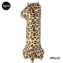 Leopardo Rašto Skaičių Foliniai Balionai 0-9 Džiunglių Safario Gyvūnų Tema Vaikų Gimtadienio Dekoracijos Kūdikio Krikšto Helio Žaislai Globos 40inch