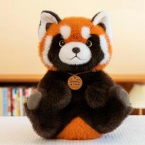 Mielas ir tingus raudonasis panda pliušinis žaislas vaikų miego pagalvė mielas augintinis namų puošmena zoologijos sodo suvenyras 25cm【0.28kg】 orange