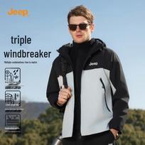 JEEP Men's Outdoor 3-in-1 Waterproof Jacket S black