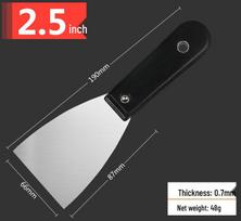 Stainless Steel Putty Knife Scraper and Spatula for Wall Caulking and Painting black