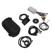 24V 36V 48V 17A 3 Mode Controller S866 Display Set with Power Assist Sensor 130x Thumb Throttle for 250W 350W Motor black