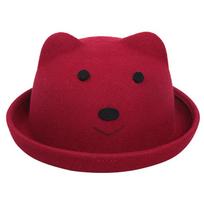 Klirensas: Moteriškas rudens/žiemos prancūziškas Hepburn vilnos veltinio fedora - Elegantiškas retro kibiro formos skrybėliukas Size M red