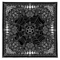 Tarots Tablecloth Moon Flower Star Astrology Altars Cloth Divinations Card Table Cloth Tapestry Witchcrafts Supplies A 75x75cm gray