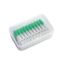 200 Pcs/Box Silicone Interdental Brushes Super Soft Dental Floss Toothpick Brush Between Teeth With Thread Oral Cleaning Tools white