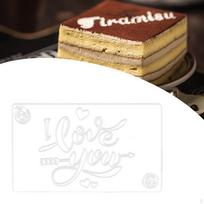 Daugkartinio naudojimo akriliniai tortų trafaretai sausainių dekoravimui, kūrybiški šablonai, Tiramisu