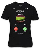 Arsenalas šaukia, aš turiu eiti T-shirt Gunner's fan juodas viršus S gray