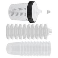 Professional Paint Job Kit, 600/810ml Disposable Cups Suitable For Sprayer Guns DIYer Professional Use Comes With Liners white