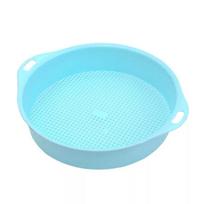 3mm Soil Sieve Sifter Durable Multi-use Plastic Round Sifting Garden Tool Screen Filter Compost mėlyna