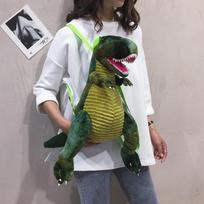 Animacinis Dinozauras Pliušinis Kuprinė Imitacija Gyvūnas Lėlė Juokingas Pliušinis Žaislas Tyrannosaurus Rex Triceratops Stilingas Pliušinis Telefono Krepšys white