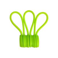 Reusable Magnetic Cable Silicone Ties Table Organizer Winding Device For Bundling Stuff Headphone Cord Book Marker Fridge Magnet yellow