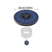 2.5W Solar Floating Pond Aerator Pond Oxygen Pump with Air Hose and Bubble Stone Fish Tank Oxygenator for Birdbath Backyard Pool mėlyna