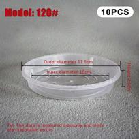 10Pcs/pack Round Flower Pot Tray Desktop Plant Flower Pot Base Household Garden Plastic Trash Storage Flower Pot Base gray