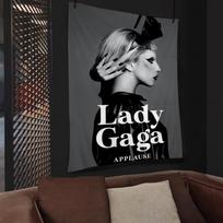 Lady Gaga Singer Colorful Tapestry Wall Hanging Bohemian Wall Tapestries Mandala Wall Art Decor 100X70CM gray