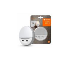 Ledvance - LED naktinis šviestuvas į lizdą su jutikliu LUNETTA 2xUSB LED/13W/230V