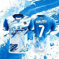 Summer 3D Printed Sportswear Outfit Football Jersey and T-shirt Suitable for Outdoor Wear 3XL blue