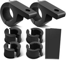 90027B 2-piece LED light bar horizontal bar clamp installation kit, suitable for 0.75 , 1 , 1.25  bull bars, roof racks, and roll cages Pack of 2 black