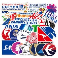 103055 vnt. Aviacijos Lėktuvo Įmonės Logotipo Riedlentės Kelioninio Lagamino Telefono Nešiojamojo Kompiuterio Bagažo Lipdukai Pasidaryk Pats Vaikams Mergaitėms Žaislai red