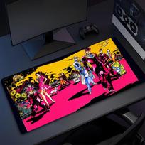 Anime JoJo Bizarre Adventure Mouse Pad High Quality Natural Rubber Mouse Pad The Most Professional Washable Laptop Mouse Pad 30cmx60cm(11.8x23.6inch) yellow