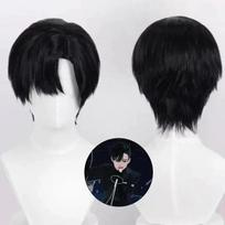 Anime Ateivio Scena Ivanas Cosplay Juodasis Liūdesys Cosplay Juodi Sintetiniai Plaukai Cos Perukai Atsparūs Karščiui Plaukų Perukai Helovinas 10inches black
