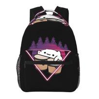 Bongo Cat Student Backpack School Bag Hiking Travel Daypack for Men Women Fashion Bookbag Shoulder Bags One Size blue