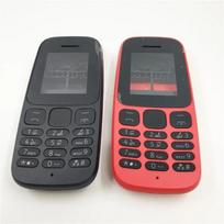 For Nokia 105 2017 TA-1010 Full Phone Housing Cover Case   Middle Bezel   English Keypad raudona