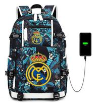 CR7 Tematikos mokyklinė kuprinė paaugliams - Vandeniui atspari drobės kuprinė su paminkštintomis petnešomis, kvėpuojantis, smūgiams atsparus dizainas Size 1 gray