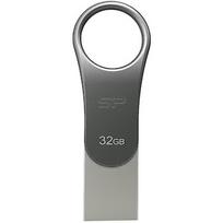 Silicon Power Mobile C80 USB flash drive 32GB USB Type-A / USB Type-C 3.0 (3.1 Gen 1) Titanium SP032GBUC3C80V1S