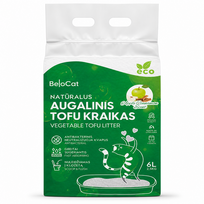 BeloCat TOFU natūralus kačių kraikas – Obuolių su cinamonu kvapo | 6 L / 2,5 kg - 1 vnt. x 6 L