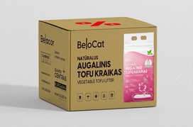 BeloCat TOFU natūralus kačių kraikas – Viktoria’s Cat’s Secret kvapo | 6 L / 2,5 kg - 8 vnt. x 6 L