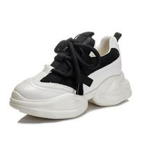 High Quality Wedge Flat Casual Women's Sports Shoes Inner Height Design Light Breathable Running Shoes Designer Sneakers Women 40 juoda