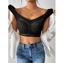Moterims Nėriniai Tinklelis Sportiniai Liemenukai Patogūs Kvėpuojantys Pilnos Kūnelio Vielos Neturintys Push-up Liemenėlės Bralette mujer S juoda
