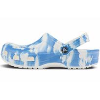 Crocs Classic Clog EVA Classic Futuristic Rendering Beach Sandals Unisex Sandals Blue White 206868-100 37-38 white