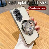 Magnetic Quicksand Stand Phone Case For Honor 200 100 90 80 70 60 50 Pro Gradient Glitter Shockproof Soft Silicone Bracket Cover For Honor 200