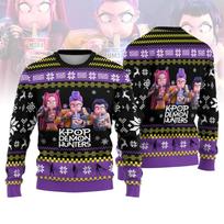Kpop Demonas Medžiotojai Negražus Kalėdinis Megztinis Laisvalaikio Viršus Cosplay Megztiniai Vaikas Saja Sanja Berniukas Derpy Tigras Unisex Megztinis Megztiniai XXL gray