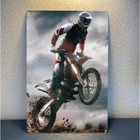 Enduro Motorcycle Metal Tin Sign Vintage Adventure Bike Wall Art Collectible Poster 20x30 įvairiaspalvis