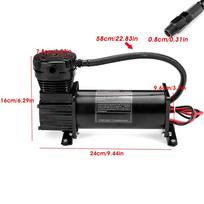 200PSI 444C 12V Juodas Sunkvežimio Valtis Maksimalus Garso Signalo Kompresoriaus Rinkinys Su Relėmis Jungikliu