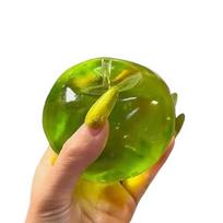 Plasticity Crystal Transparent Green Apple Squishy Squeeze Fidget Toy Malleable Stress Relief Venting Decompression Plaything brown