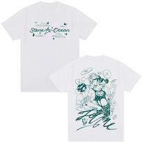 Anime JoJo Bizarre Adventure T-shirt Stone Ocean Kujo Jolyne Manga T-shirts Men's Women Cotton Casual Comfort Oversized T Shirt S įvairiaspalvis