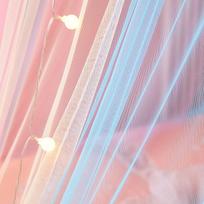 Rainbow Bed Canopy Polyester Mosquito Net Princess Bed Curtains From Ceiling Bedroom Decor for Girls Only RGB Strip Lights