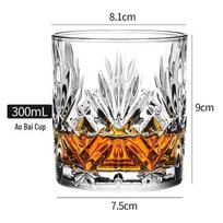 ZISIZ Crystal Glass Whiskey & Cocktail Tasting Glass gray