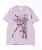 Jojos Bizarre Adventure Printed TShirt 26s1 Light Purple Japan New L white